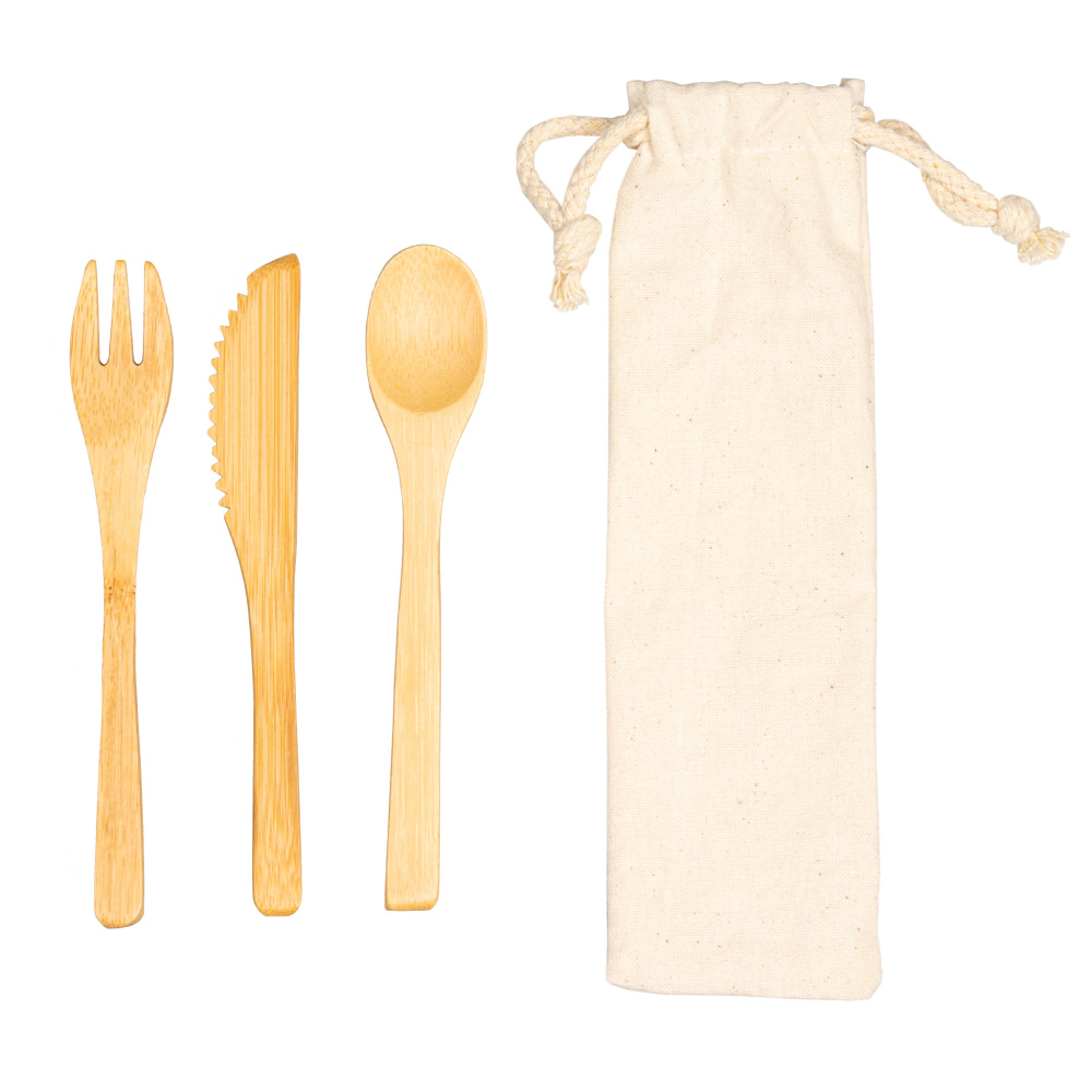 Logotrade promotional merchandise picture of: Bamboo cutlery set BONNEVILLE